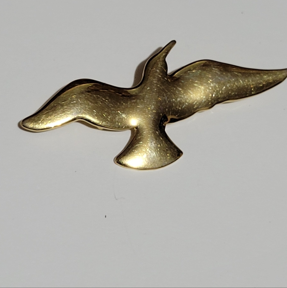 Gold Bird Brooch